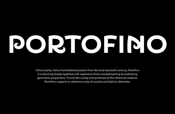 Beispiel einer Portofino-Schriftart